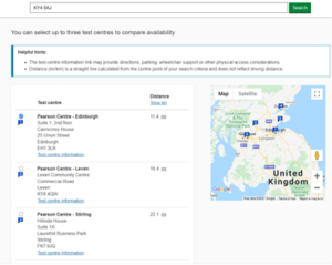 How to choose the location of your driving theory test